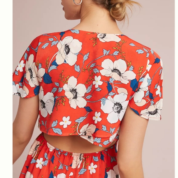 Regents Floral Midi Dress by London Rose Sz L - Picture 2 of 9